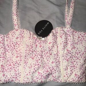 White Fox Boutique Pink Floral Camisole